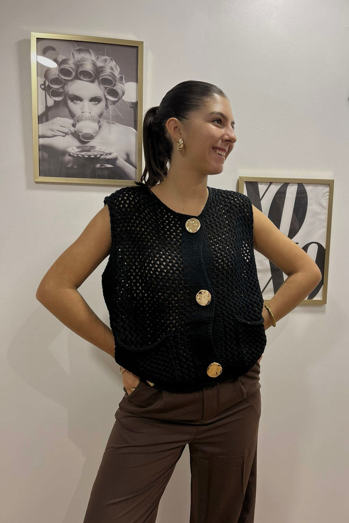 pull crocher noir